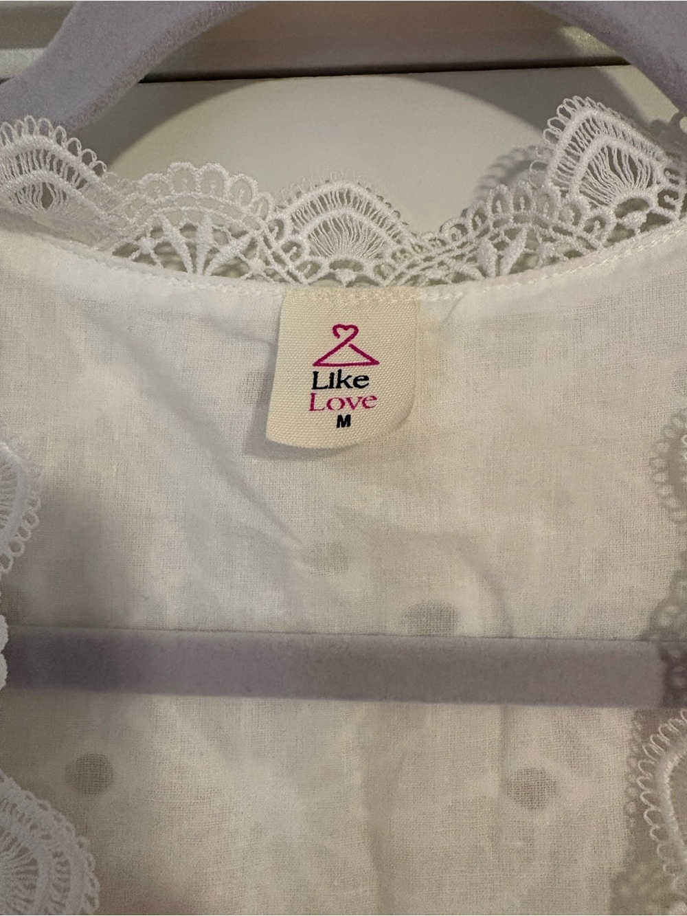 NWOT White Eyelet Lace Tiered Dress - Picture 3 of 3